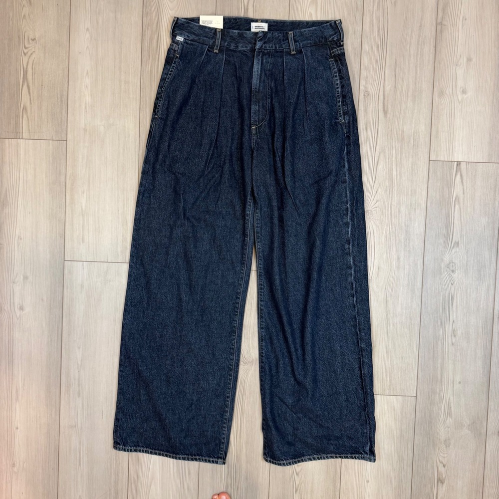 NWT Citizens of Humanity Petra Pleated Trouser Jeans 31 Eden Dark Wash Wide Leg - Picture 2 of 14